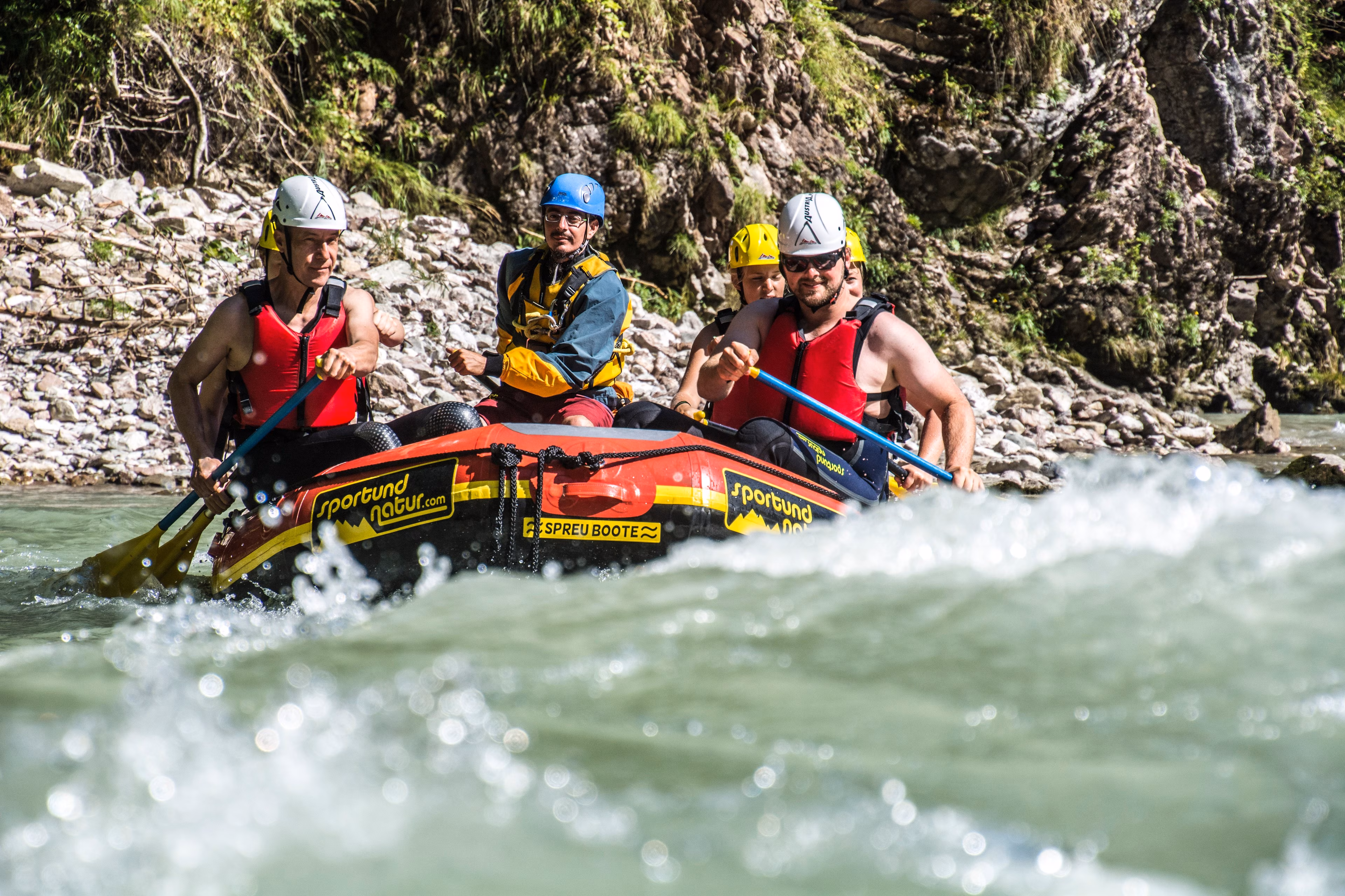 Rafting auf der Tiroler Ache in Kössen