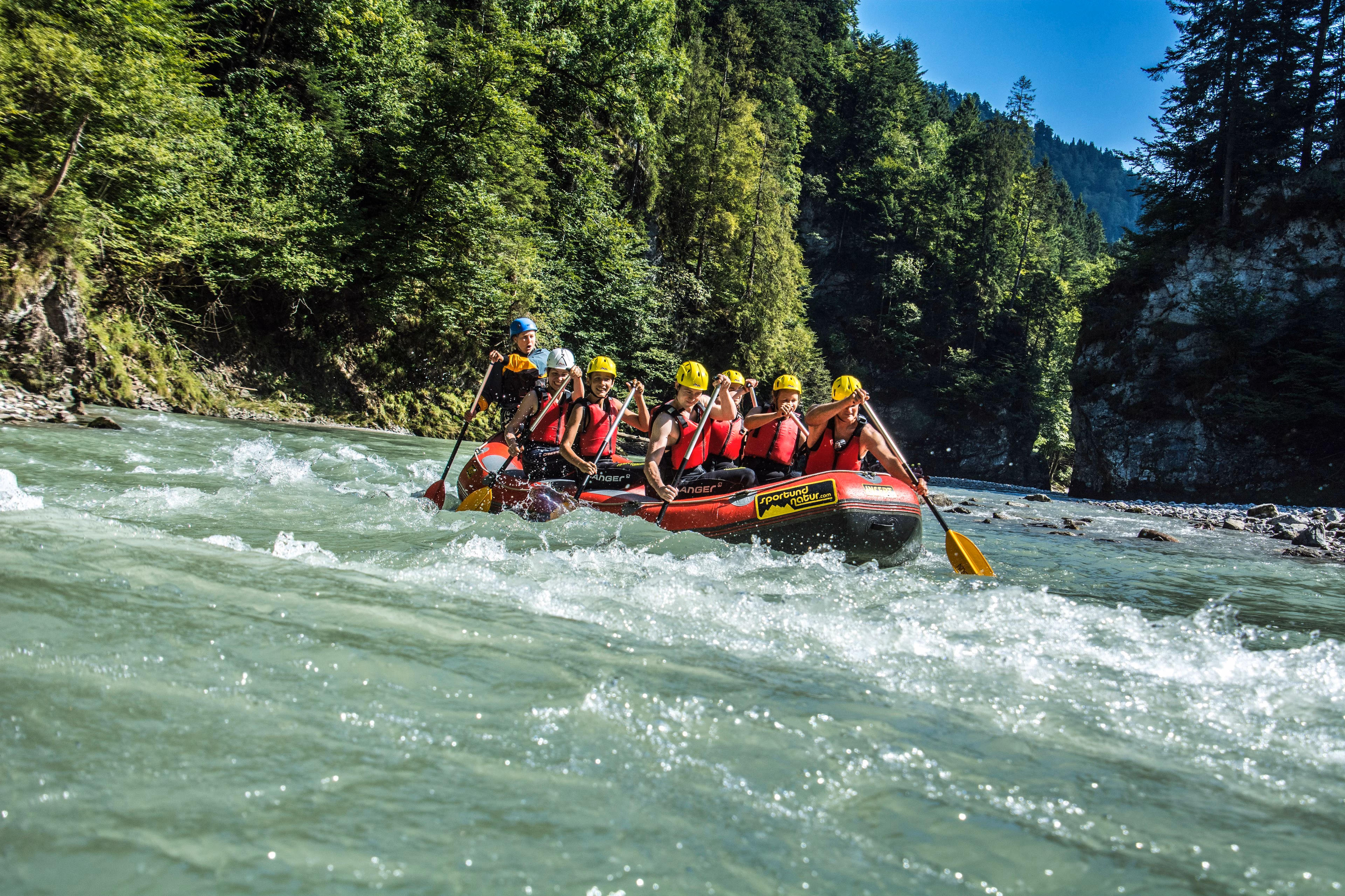 Rafting auf der Tiroler Ache in Kössen