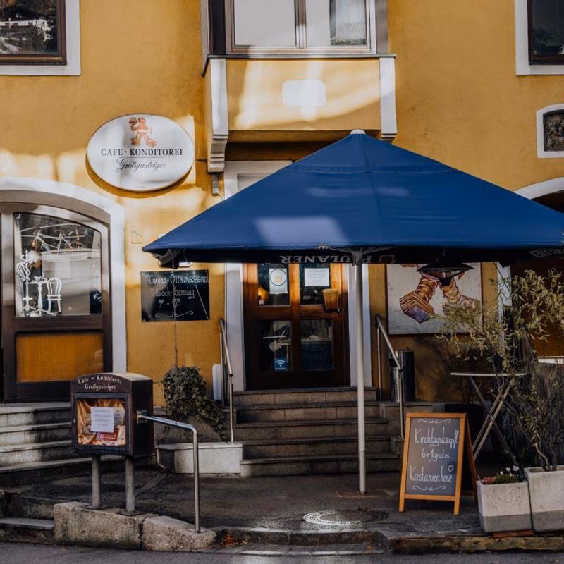 Die Konditorei Großgasteiger in Innsbruck, die im Mittelpunkt des Krimi-Trails steht