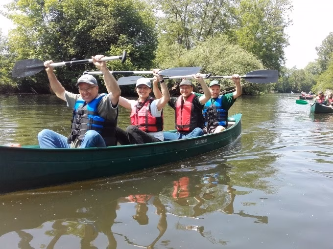 geführte Kanutour an der Elz