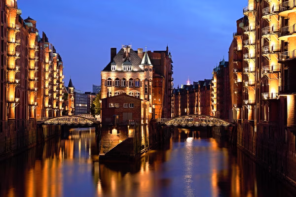 Illuminierte Speicherstadt