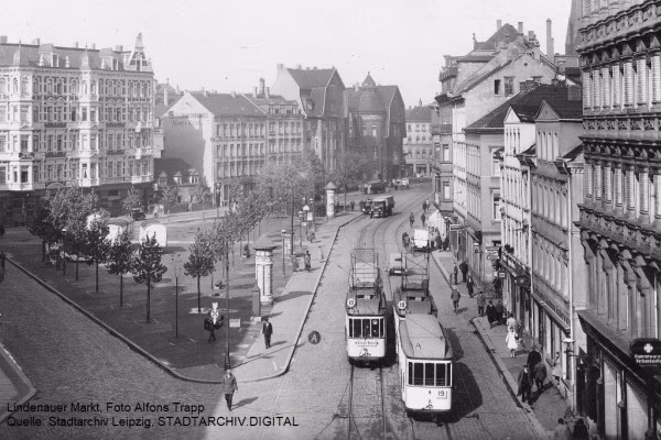 Der Lindenauer Markt um 1970.