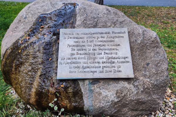 An die Opfer des Euthanasieprogramm s erinnert der Gedenkstein.