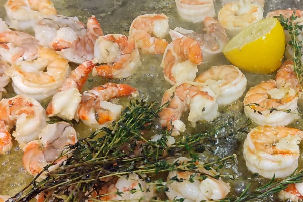 Leckere Riesengarnelen direkt vom Grill