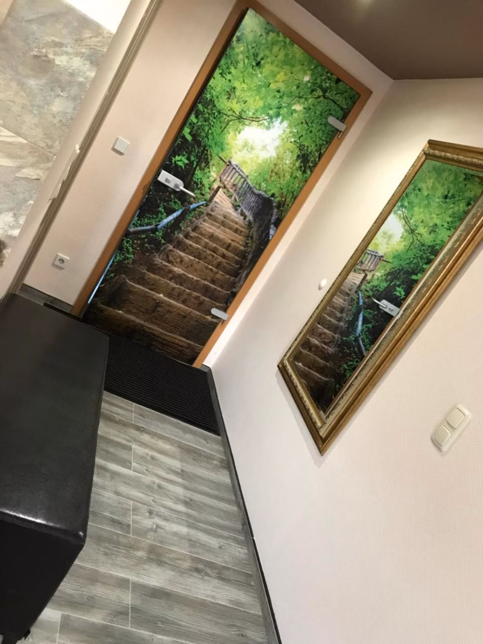 Doppel-/Zweibettzimmer mit Gartenblick