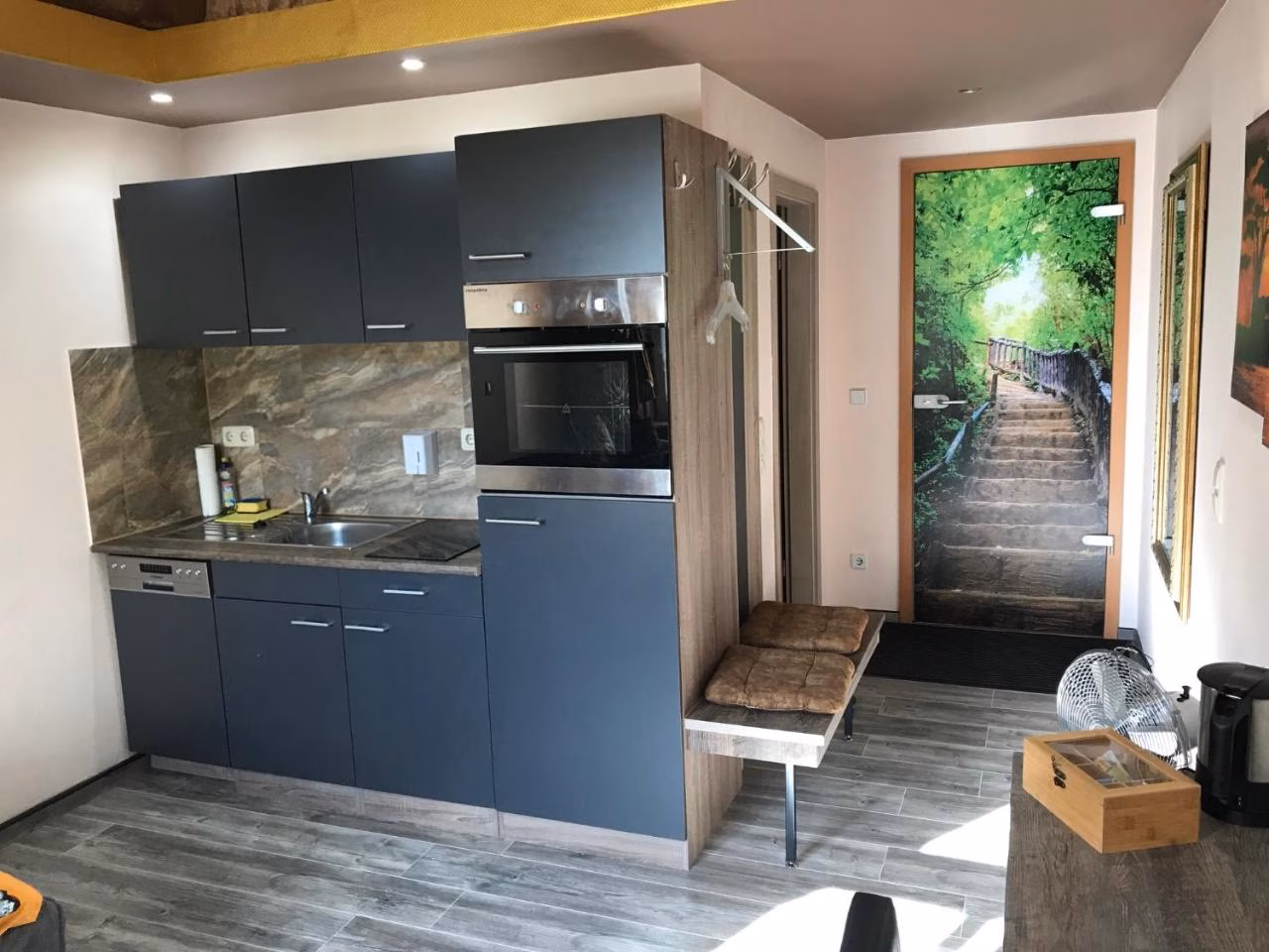 Doppel-/Zweibettzimmer mit Gartenblick