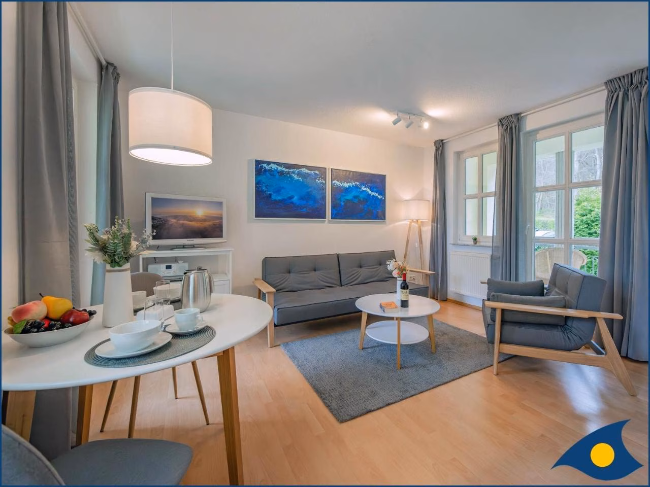 Apartment mit 1 Schlafzimmer und Balkon