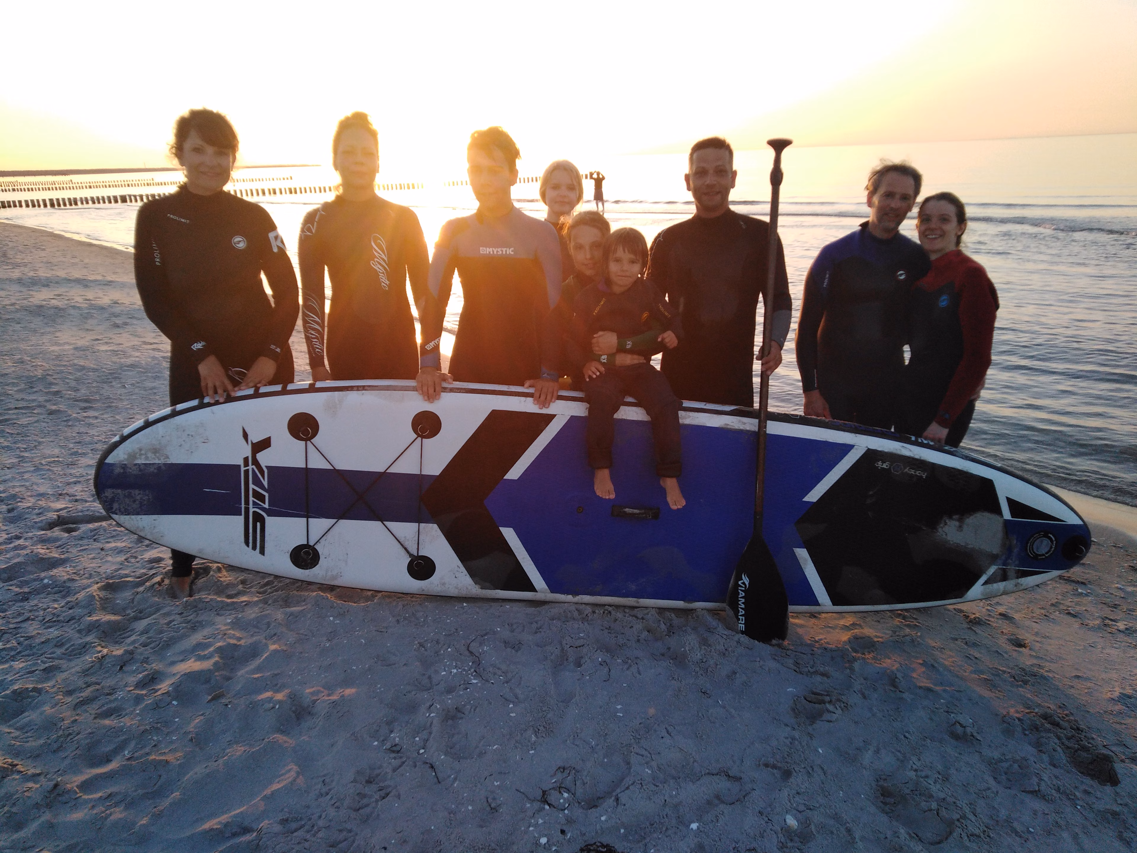 Sonnenuntergangstour Standup Paddle auf dem Prerowstrom