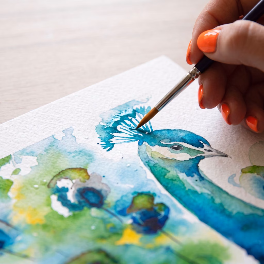Aquarell: Federzauber - ibis budget Hotel Stuttgart City Nord