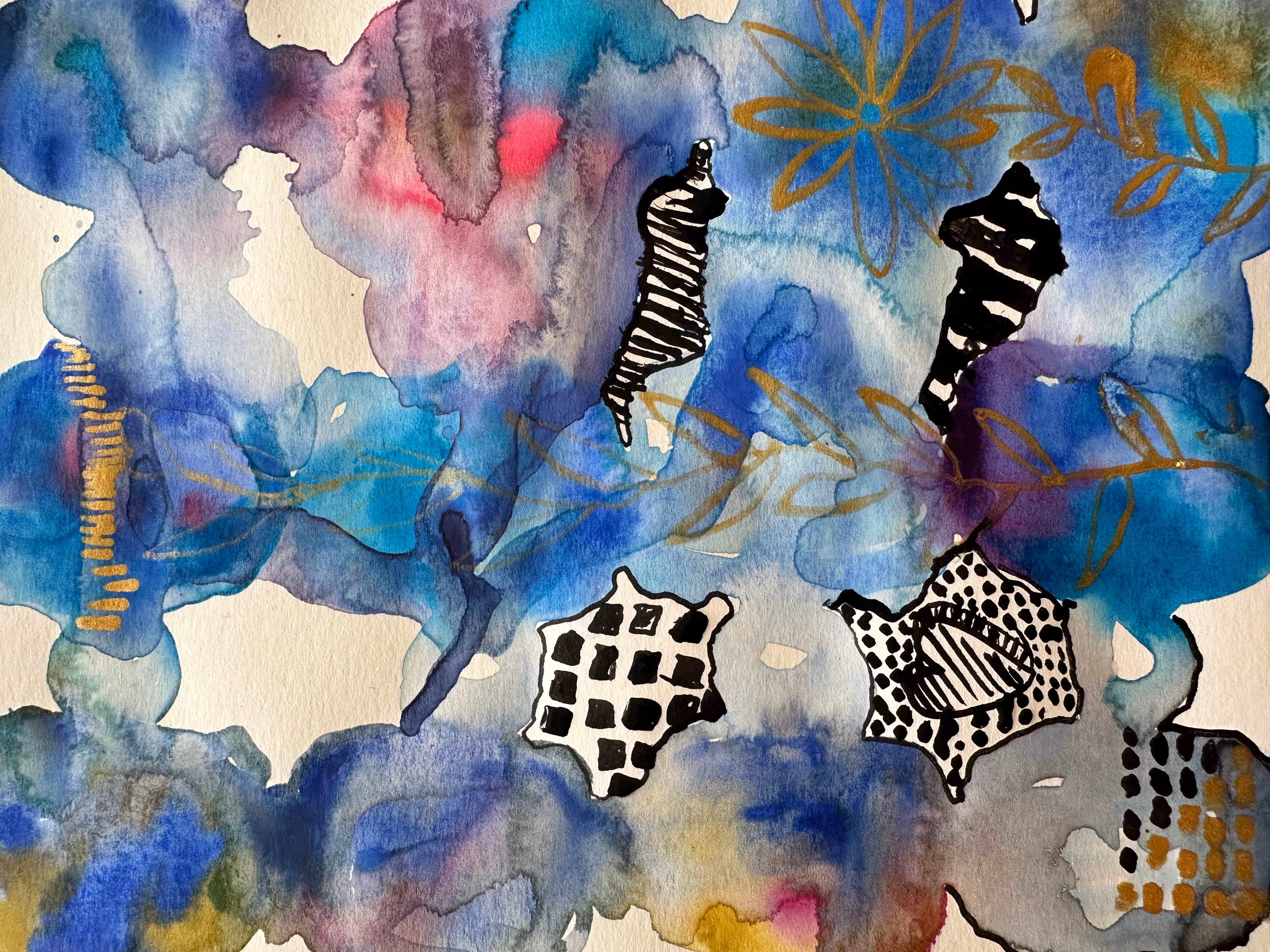 Künstlerischer Abend: Tusche & Aquarell | Linie & Rhythmus