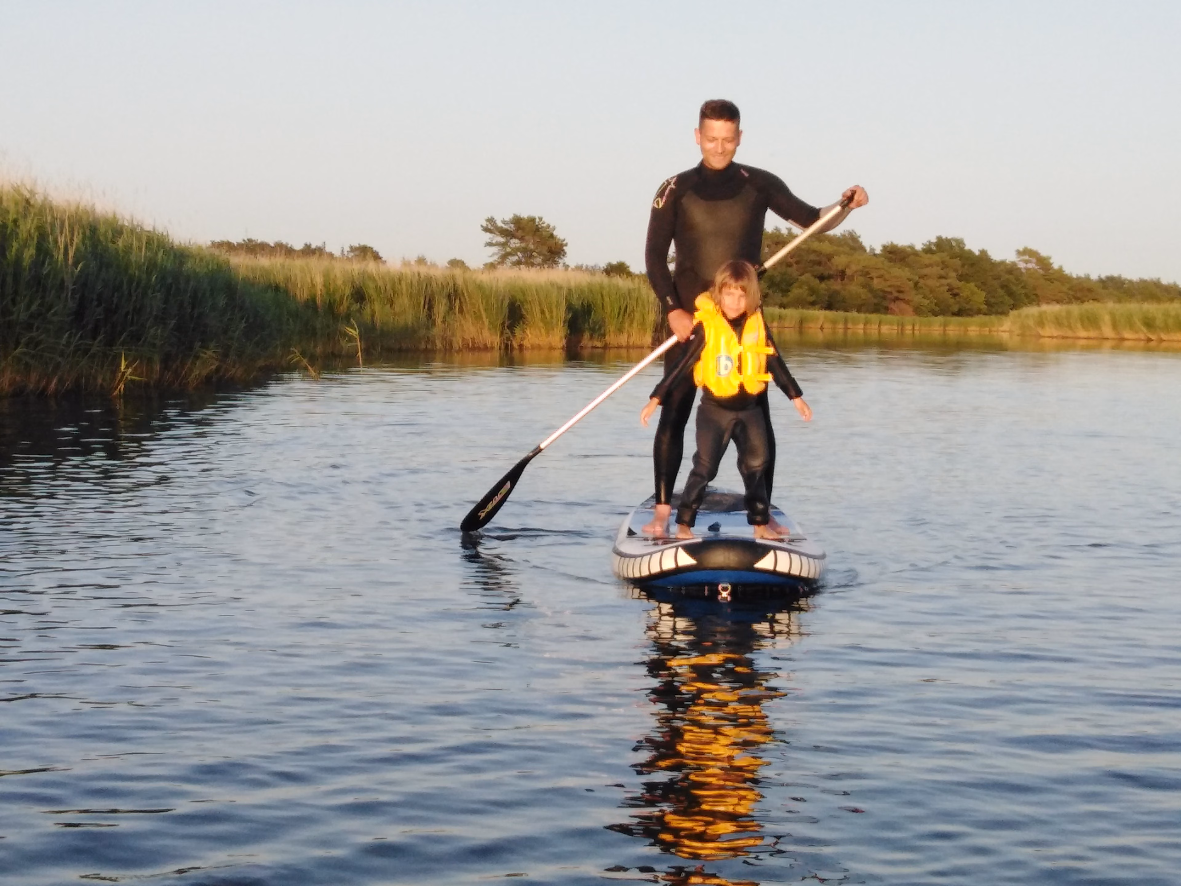 Sonnenuntergangstour Standup Paddle auf dem Prerowstrom