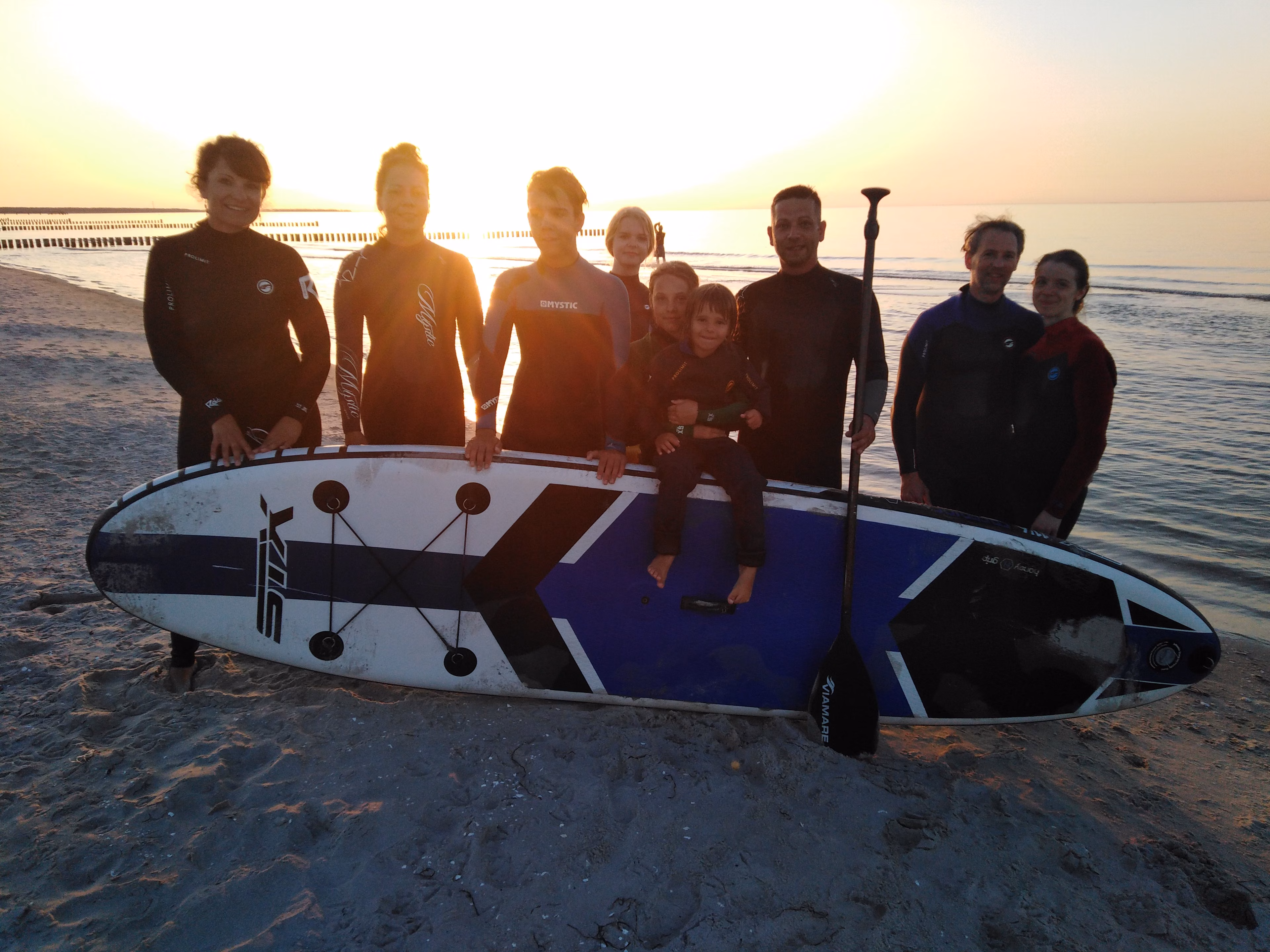 Sonnenuntergangstour Standup Paddle auf dem Prerowstrom