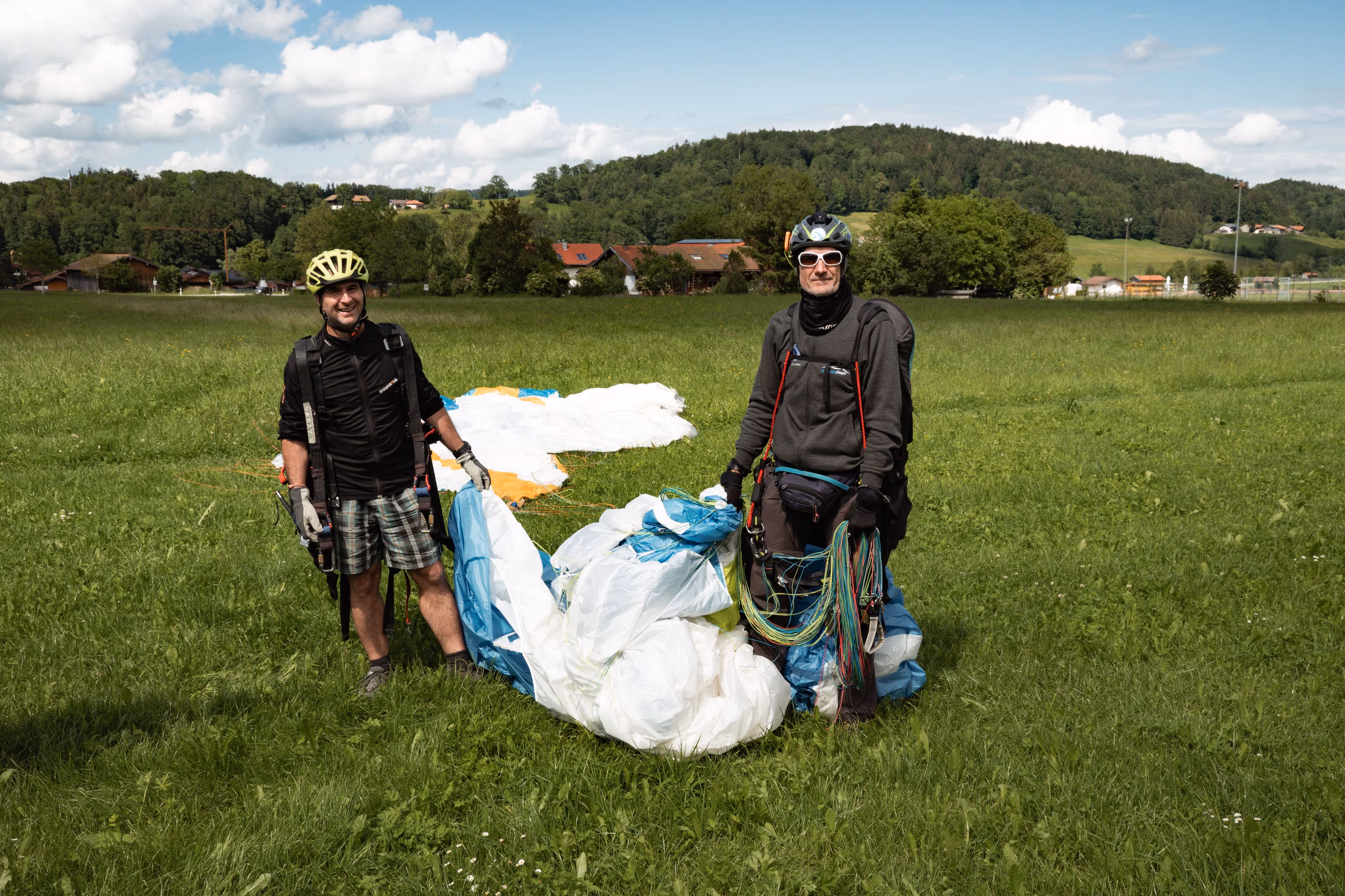 Tandem-Gleitschirmfliegen am Chiemsee