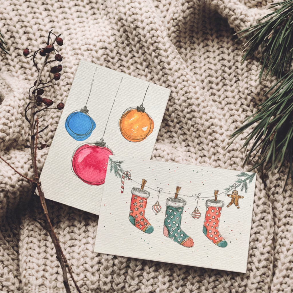 Aquarell: Weihnachtskarten - B&B HOTEL Bonn-City