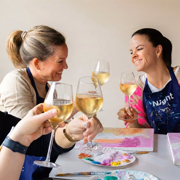 Wine & Paint: Struktur Abstrakt - K22 Restaurant & Café