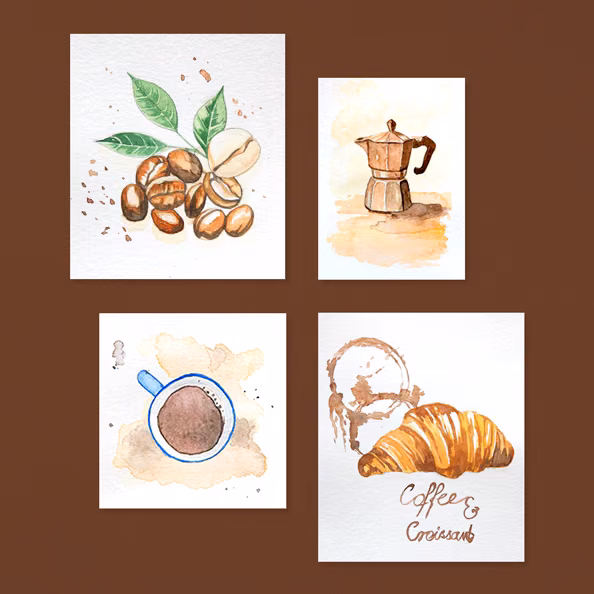 Aquarell: Coffee House - elaya Hotel Regensburg