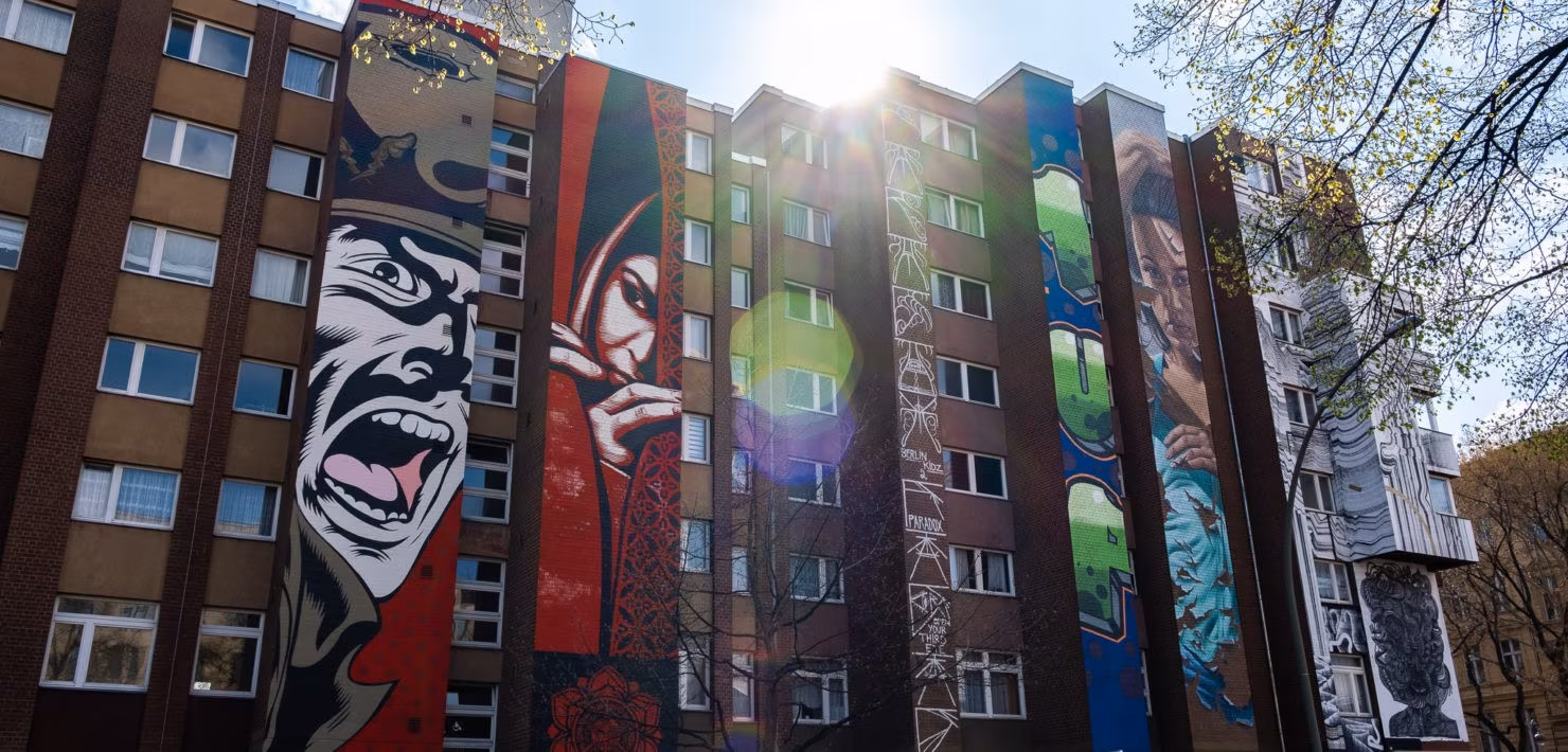 Ein Mural in Berlin