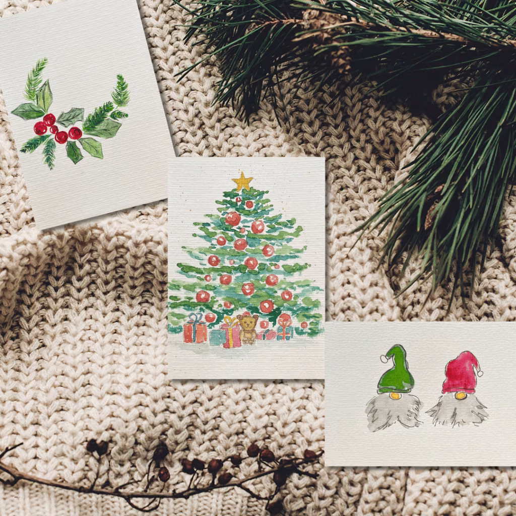 Aquarell: Weihnachtskarten - B&B HOTEL Bonn-City