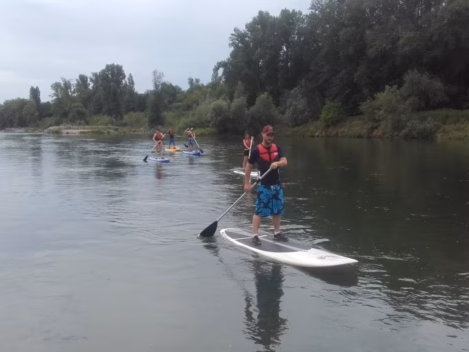 Stand Up Paddling Einsteigerkurs mit Tour am Althrein bei Freiburg und Basel 
