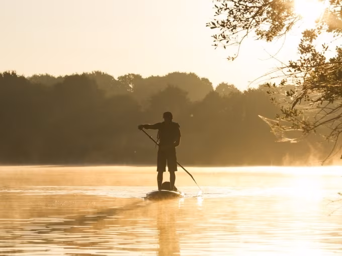 Stand Up Paddling Einsteigerkurs mit Tour am Althrein bei Freiburg und Basel 