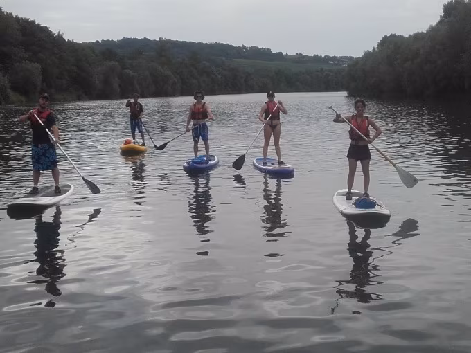 Stand Up Paddling Einsteigerkurs mit Tour am Althrein bei Freiburg und Basel 