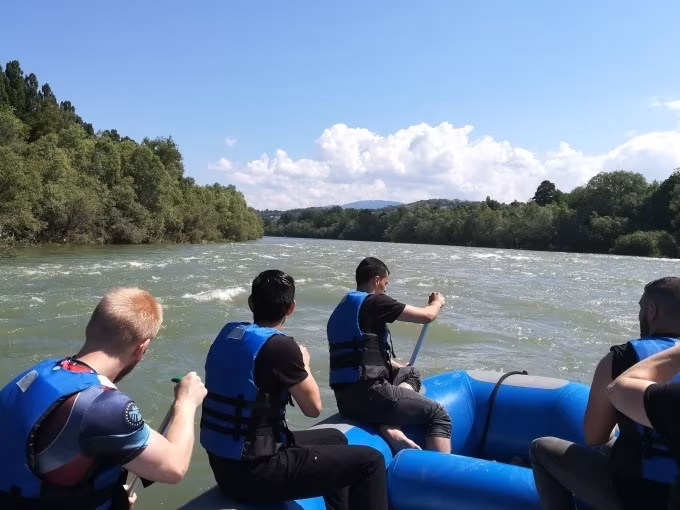 Rafting am Rhein