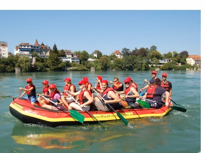 Rafting am Rhein