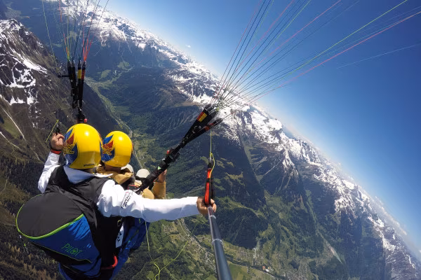Paragliding Gleitschirmfliegen im Tandem Montafon Vorarlberg