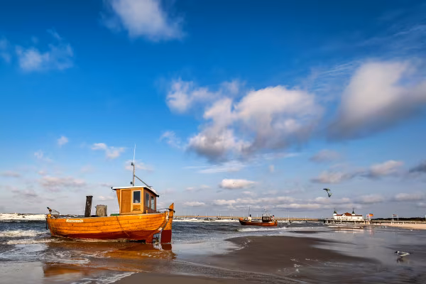 Fischerboot am Ahlbecker Strand