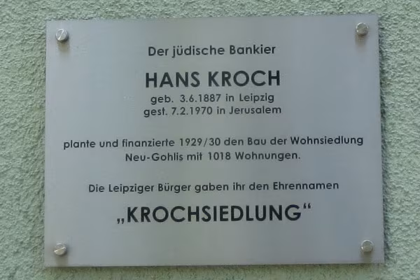 Hans Kroch gab als maßgebliche Initiator der Siedlung seinen Namen.