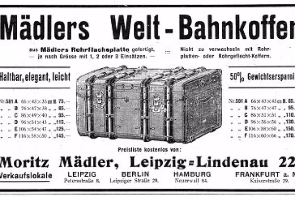 Die berühmte Kofferfabrik von Anton Mädler hatte ihren Standort in Lindenau.