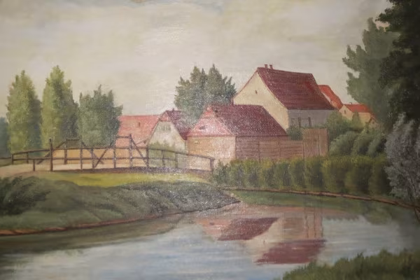 Das Gutshaus von Schleußig als Mittelpunkt des Dorfes.
