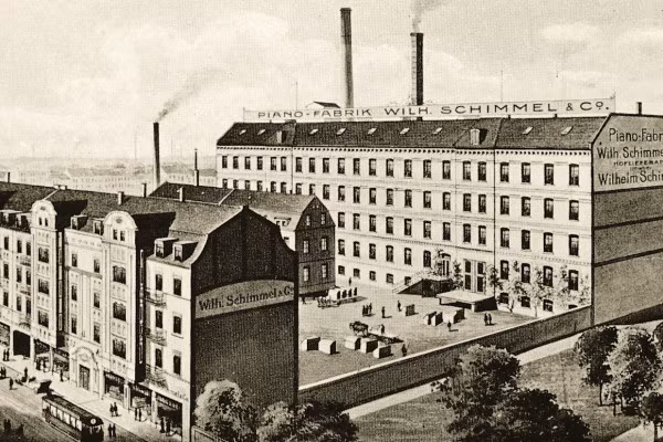 Die Stötteritzer Schimmel-Werke für Musikinstrumente um 1914