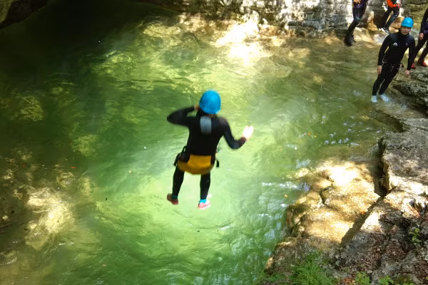 Springen und rutschen