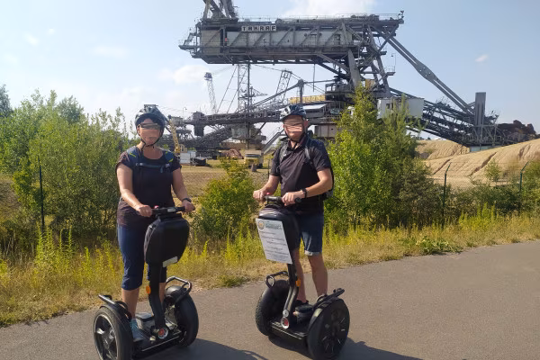 Störmthalersee Tour auf dem Segway vorbei am Bergbautechnickpark