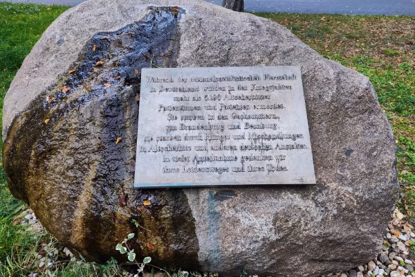 An die Opfer des Euthanasieprogramm s erinnert der Gedenkstein.