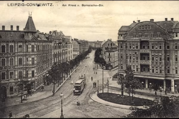 Das Connewitzer Kreuz um 1916.