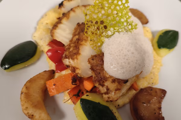 Vegane Entenbrust mit Haferschaum