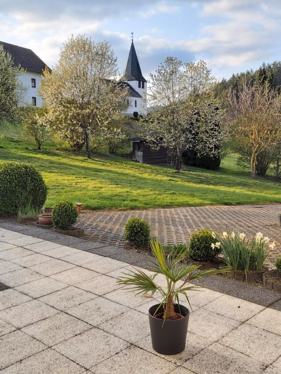 Apartment mit Gartenblick