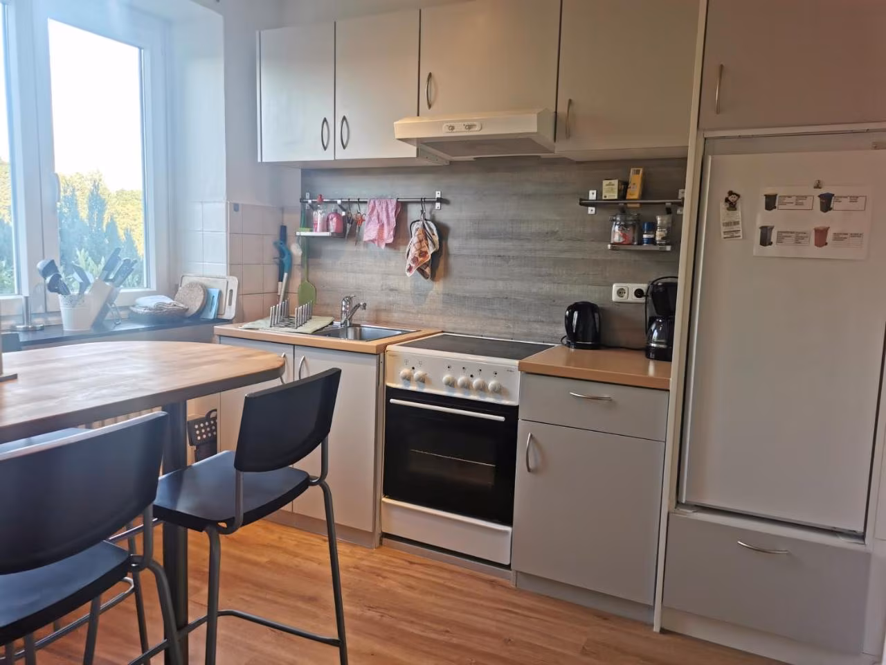 Apartment mit Gartenblick