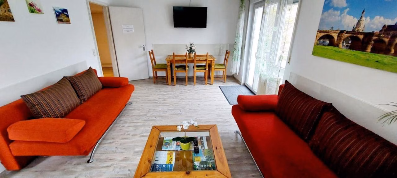 Apartment mit Gartenblick