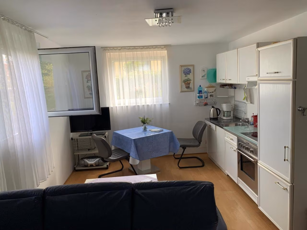 Apartment mit Gartenblick