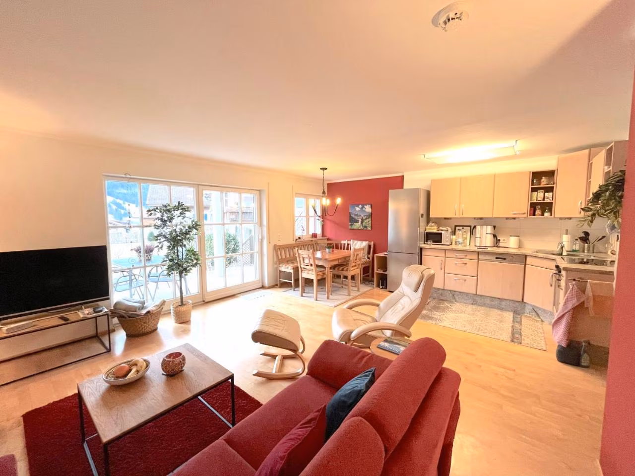 Apartment mit 2 Schlafzimmern und Dusche