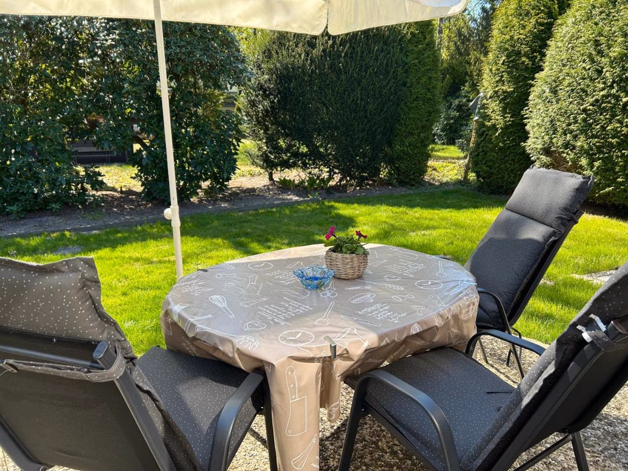 Apartment mit 1 Schlafzimmer und Gartenblick