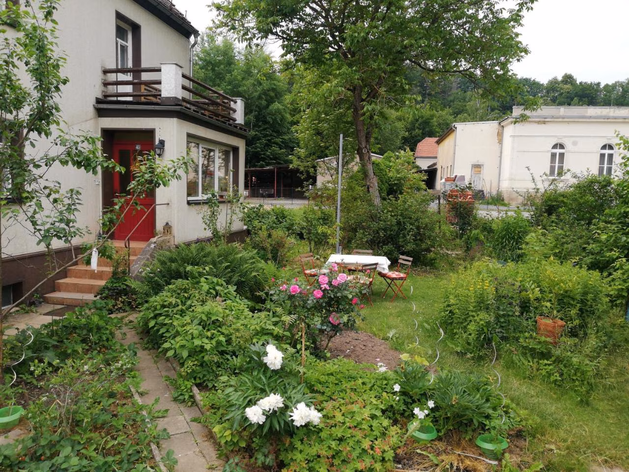 Apartment mit 1 Schlafzimmer und Gartenblick