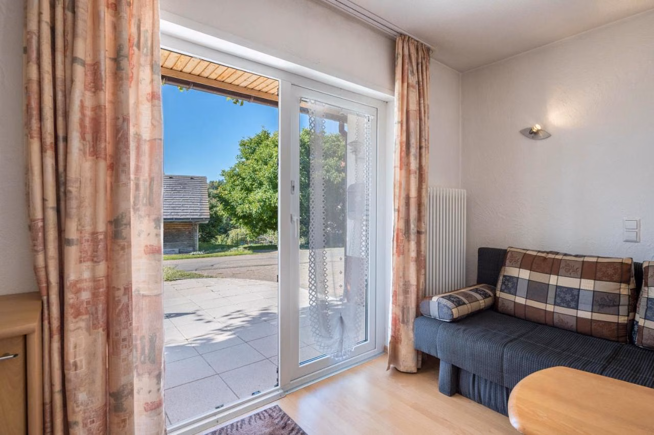 Apartment mit 1 Schlafzimmer und Gartenblick