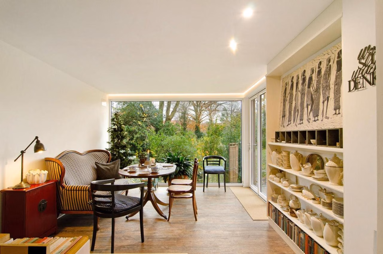 Deluxe-Apartment mit 2 Schlafzimmern und Gartenblick