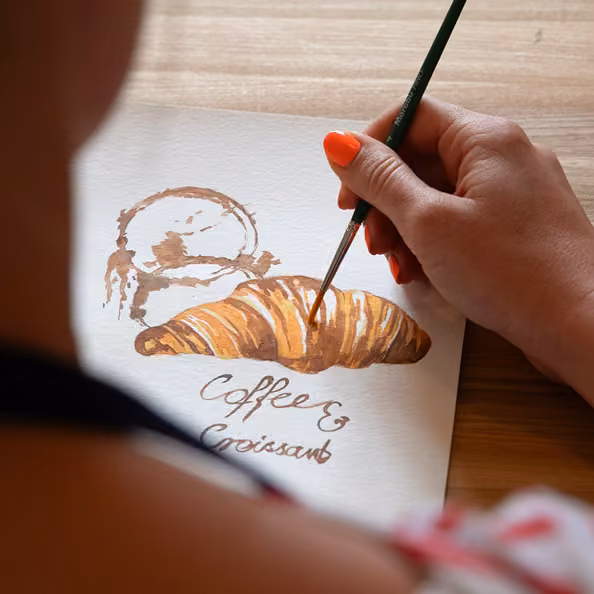 Aquarell: Coffee House - elaya Hotel Regensburg