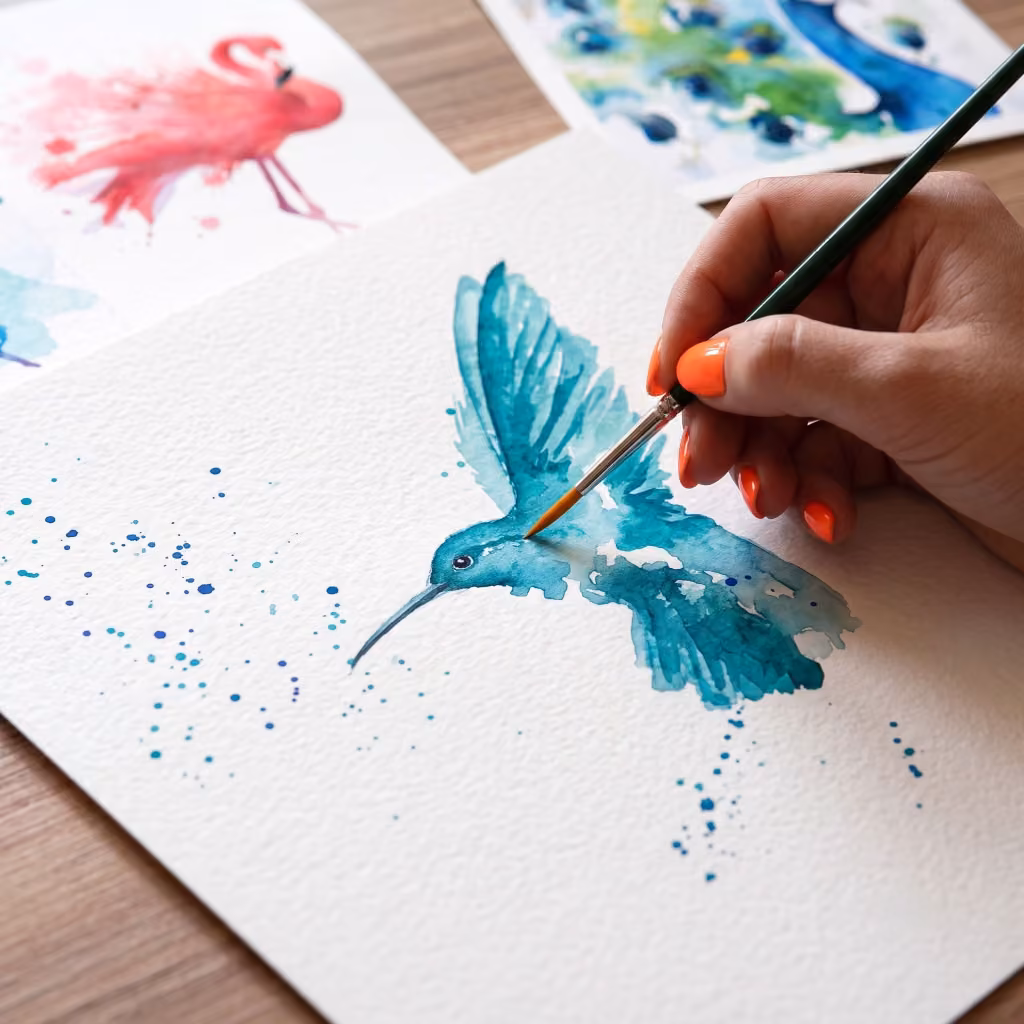 Aquarell: Federzauber - ibis budget Hotel Stuttgart City Nord