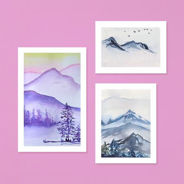 Aquarell: Berglandschaft - Vienna house / Wyndham